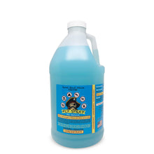 Load image into Gallery viewer, A half-gallon plastic jug of Fly Spray All Natural concentrate with a blue label and white cap, shown on a white background.